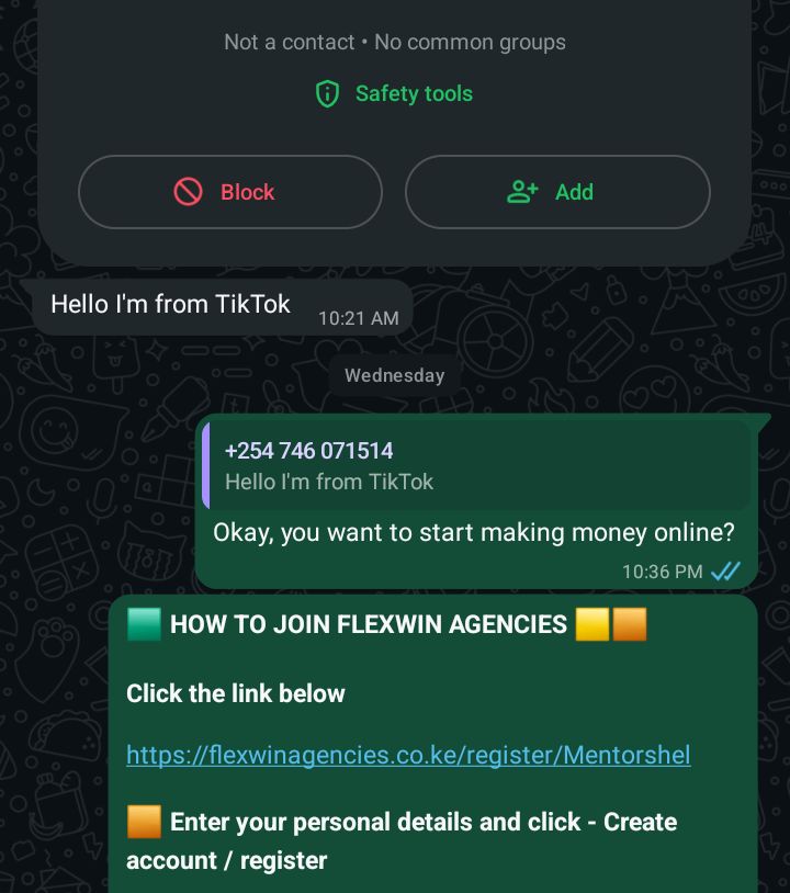 Join request screenshot